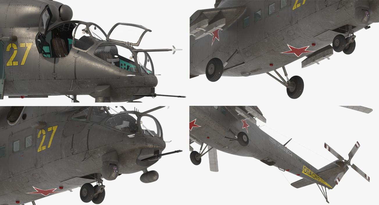 3D model Russian Helicopter Mi-35M Hind