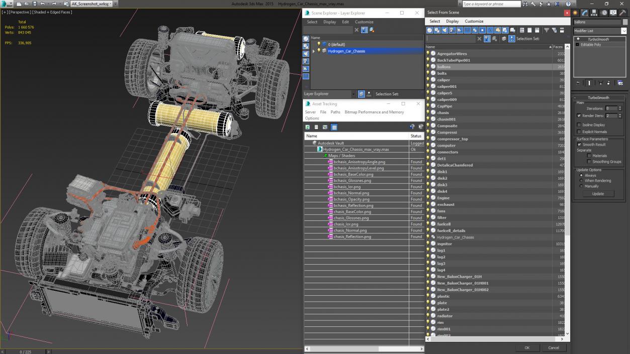 3D model Hydrogen Car Chassis