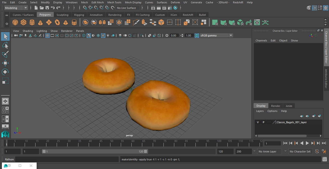 Classic Bagels 3D model