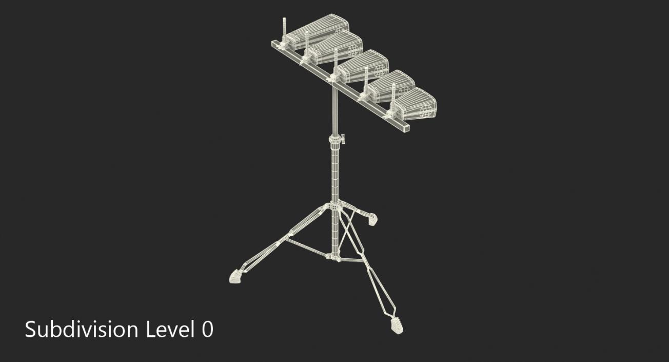 Cowbell Drum Set With Stand 3D