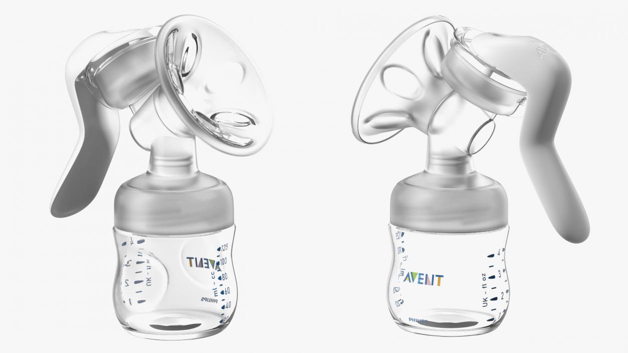 3D Philips Avent Manual Breast Pump and Baby Bottle model