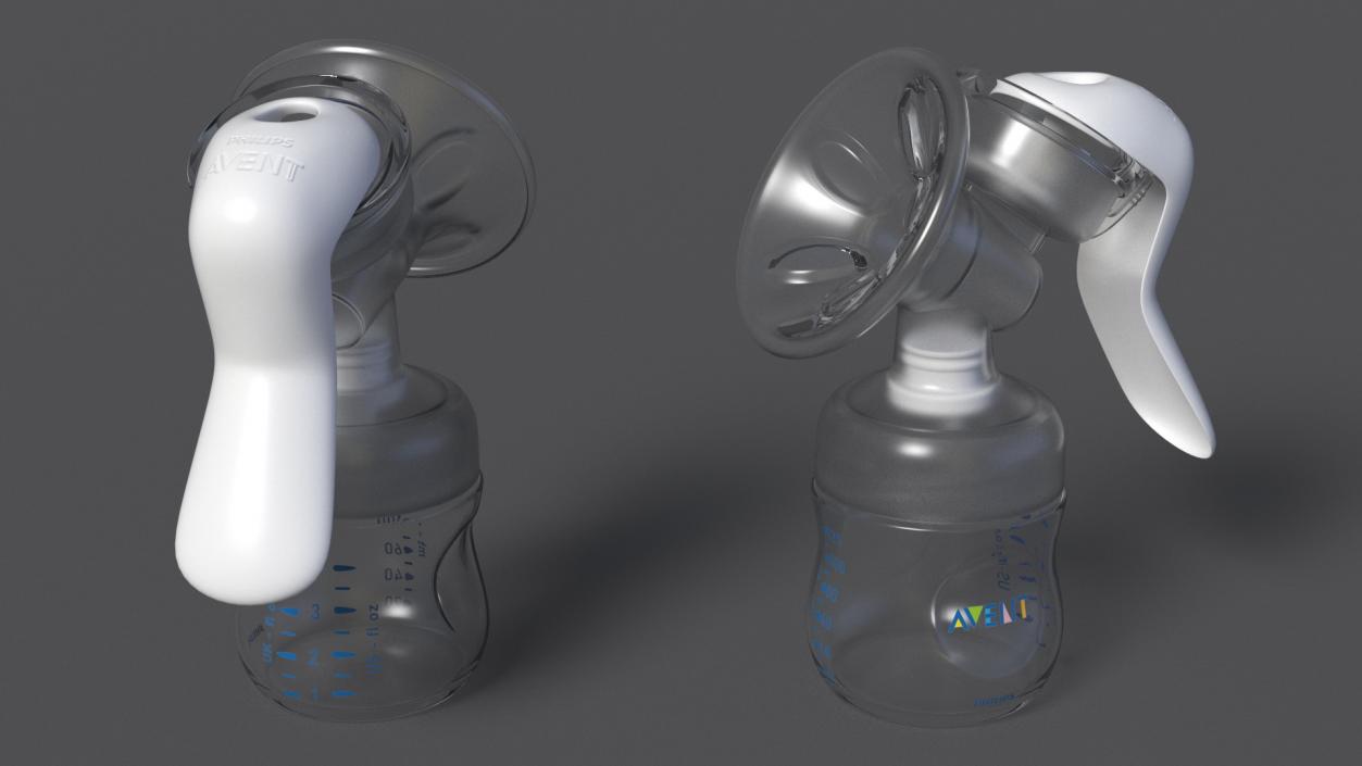 3D Philips Avent Manual Breast Pump and Baby Bottle model