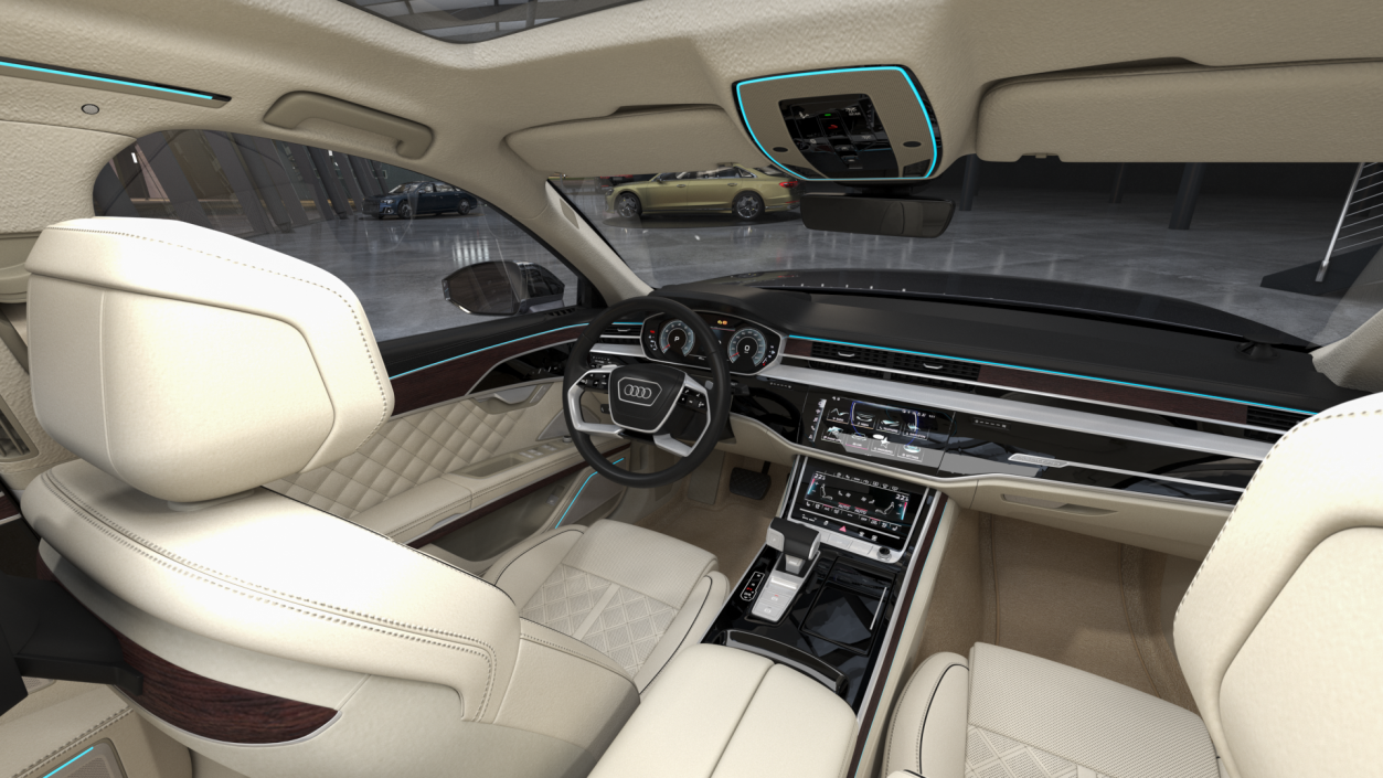 3D Audi A8L Horch Ultra Luxury Sedan Grey model