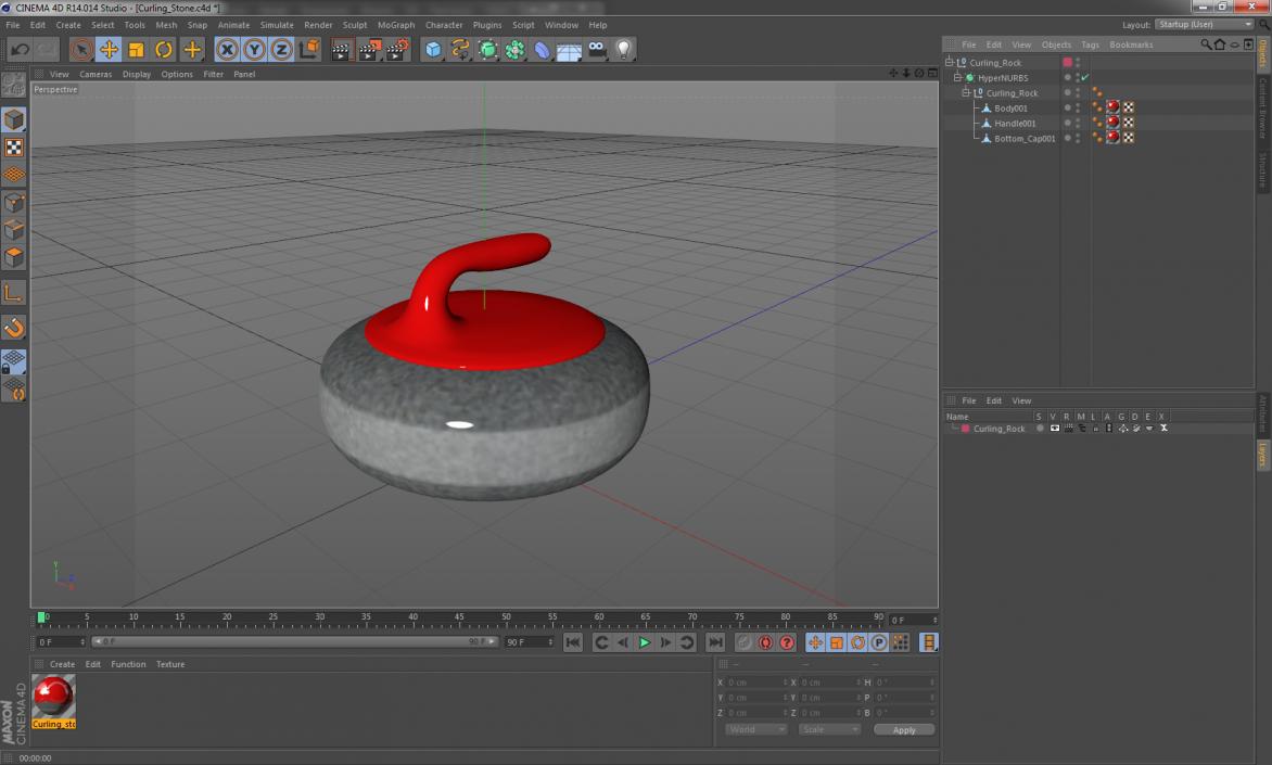 3D Curling Stone model