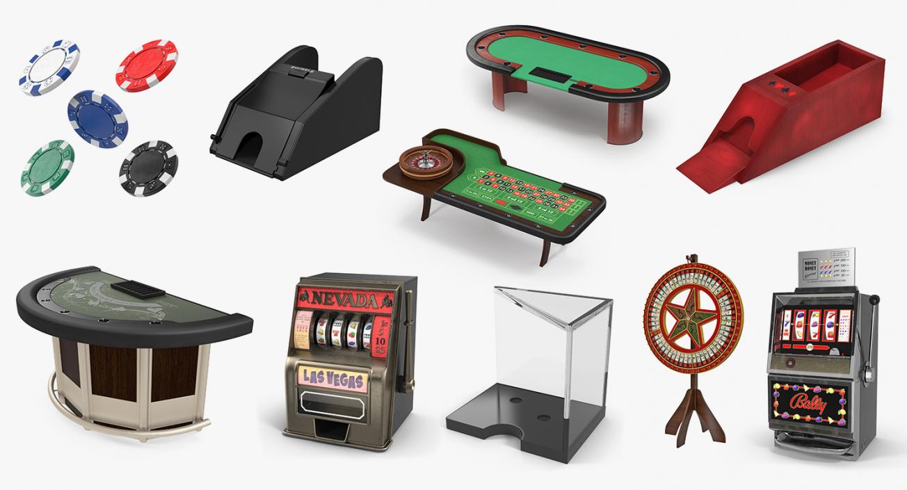 Casino Equipment Collection 3D