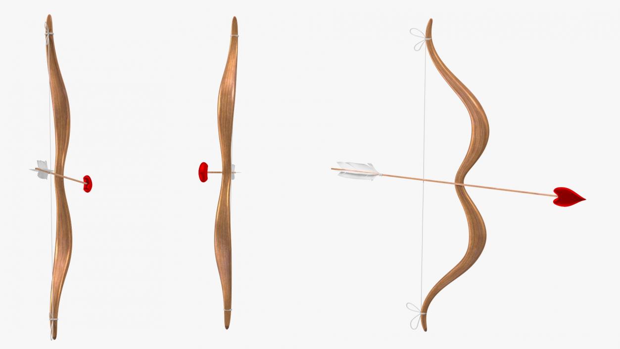 3D Bow and Arrow for Cupid model