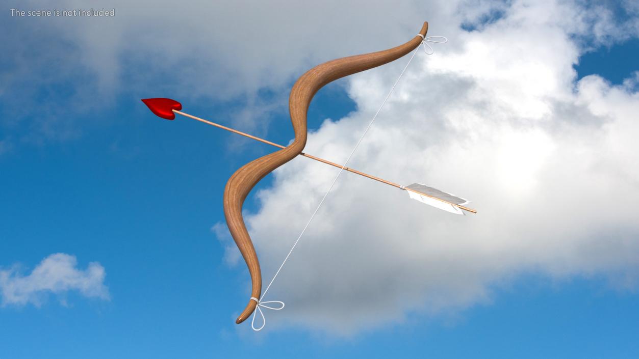 3D Bow and Arrow for Cupid model