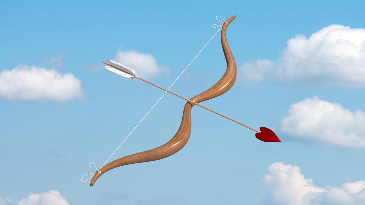 3D Bow and Arrow for Cupid model