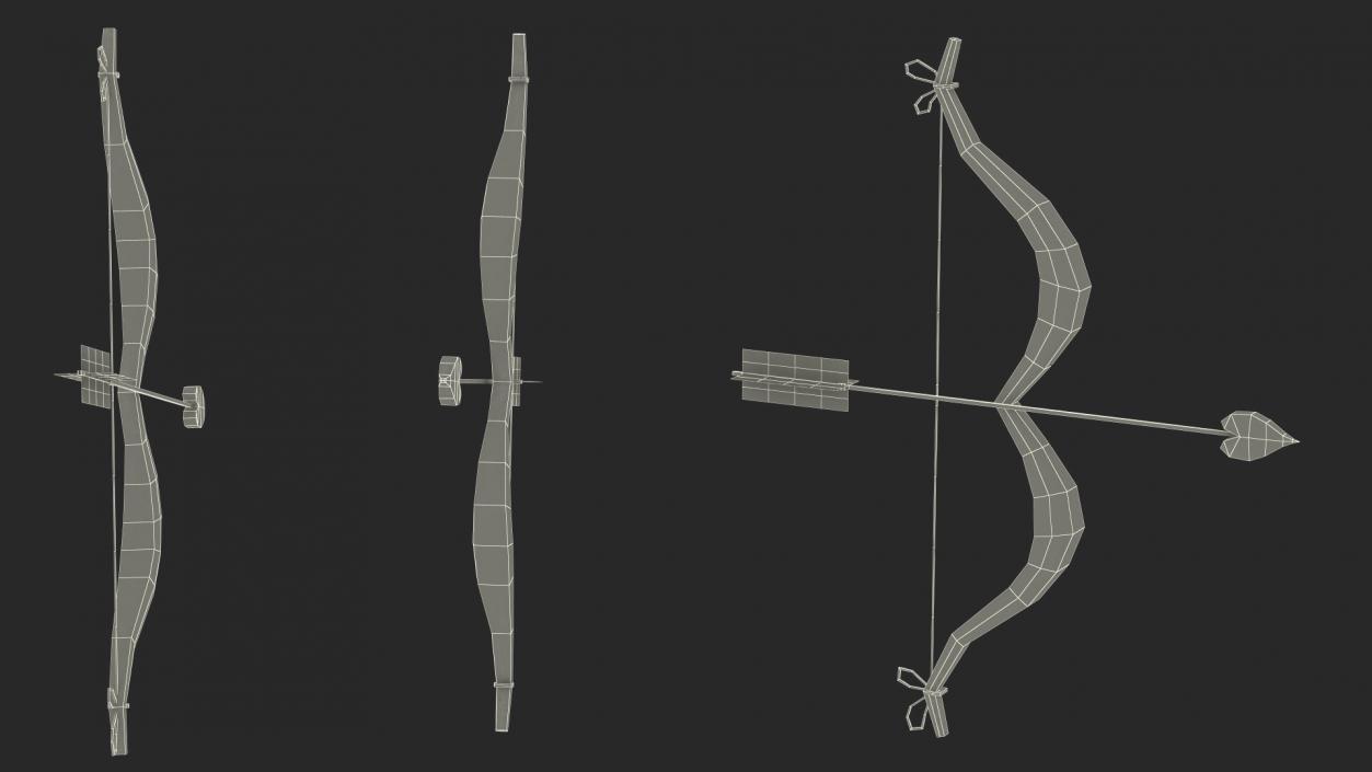 3D Bow and Arrow for Cupid model