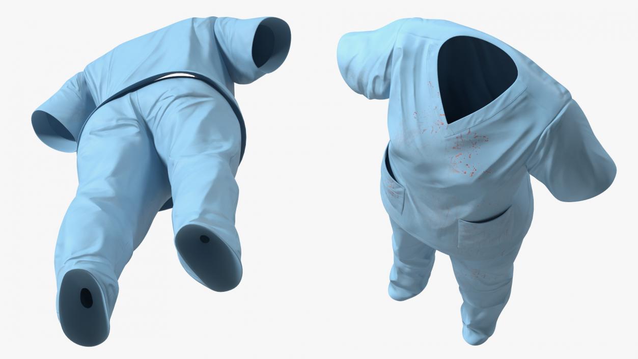 Medical Scrubs Uniform with Stains 3D model