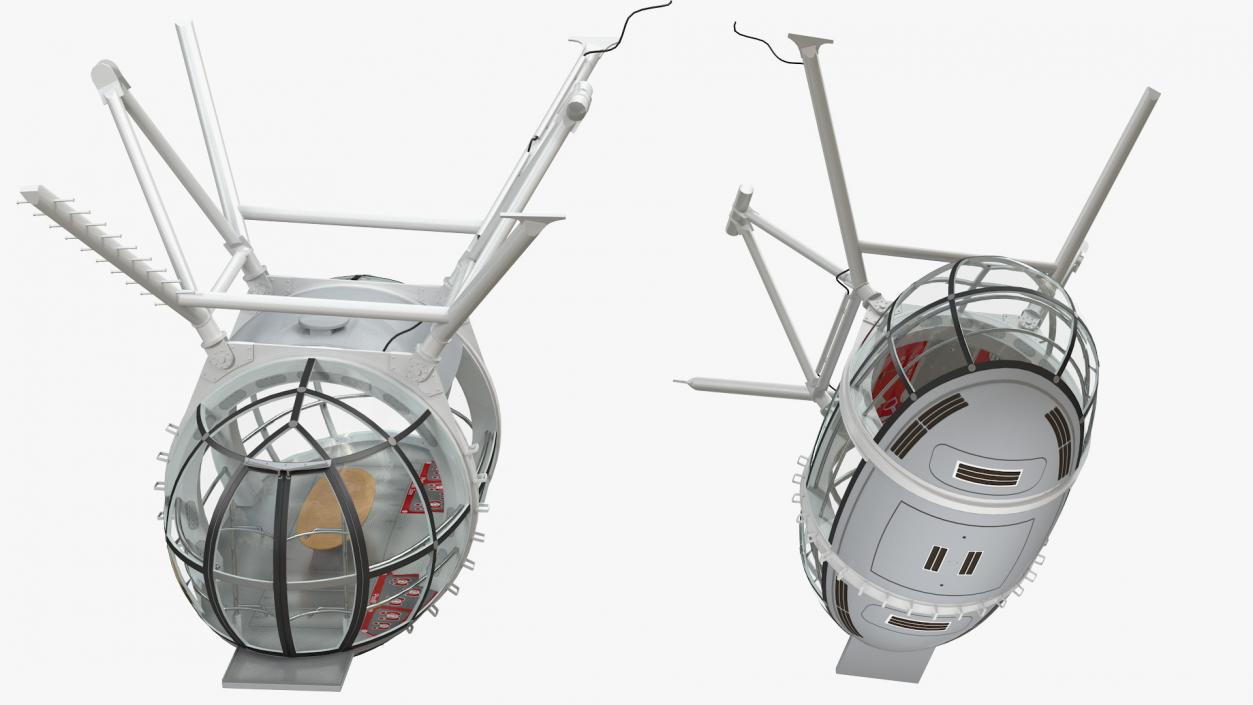 3D Wheel Cabins Collection model