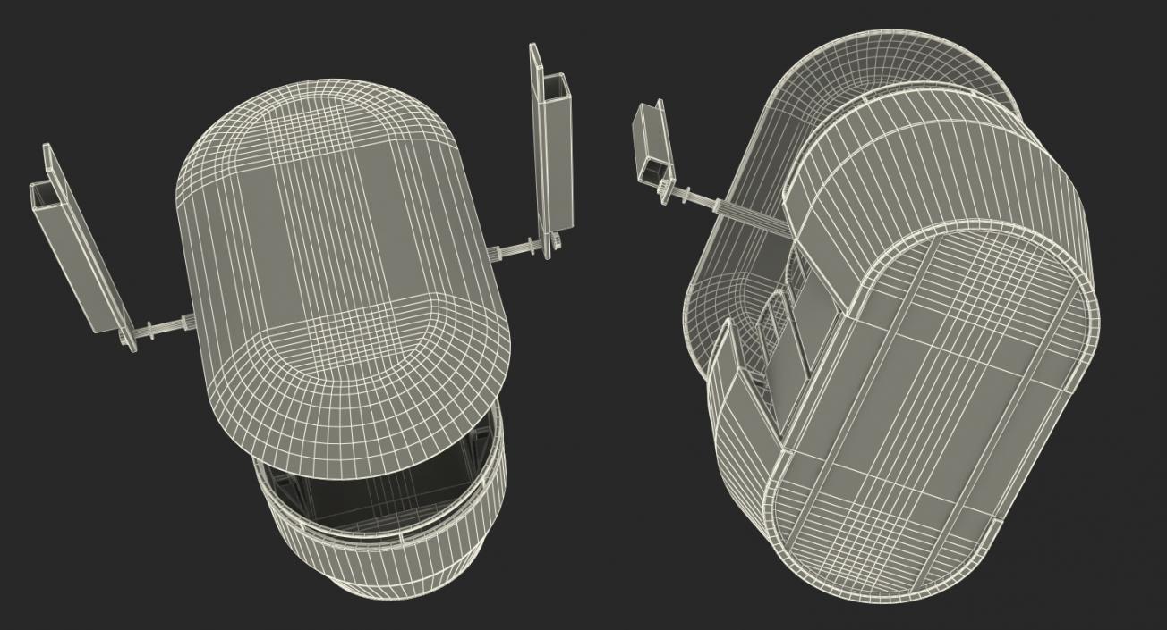 3D Wheel Cabins Collection model