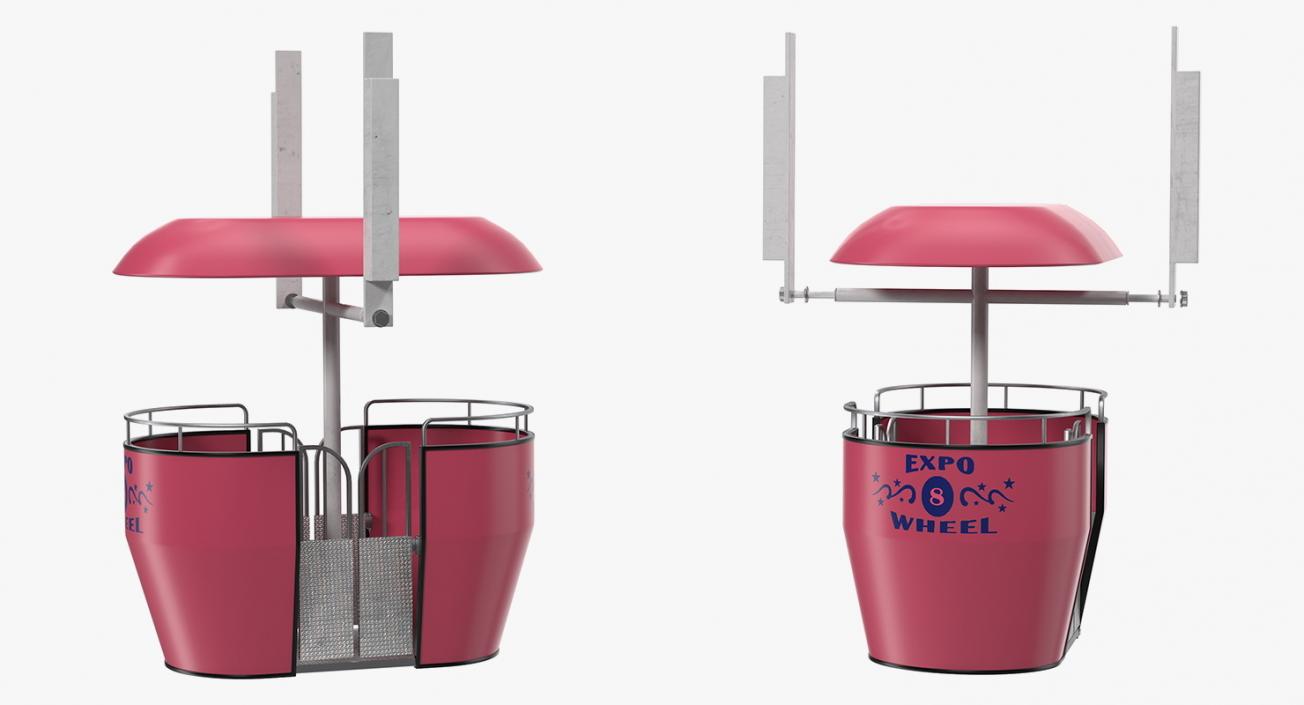 3D Wheel Cabins Collection model