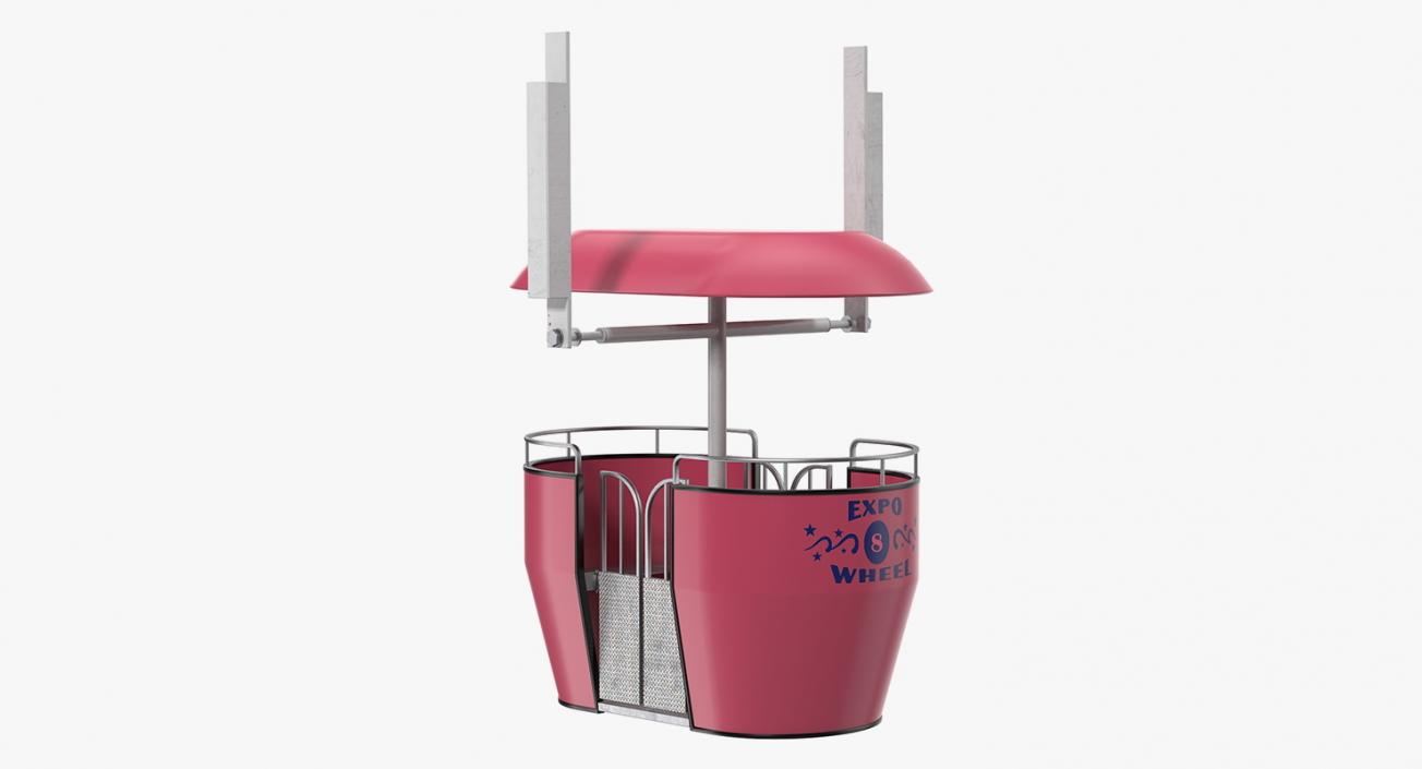 3D Wheel Cabins Collection model