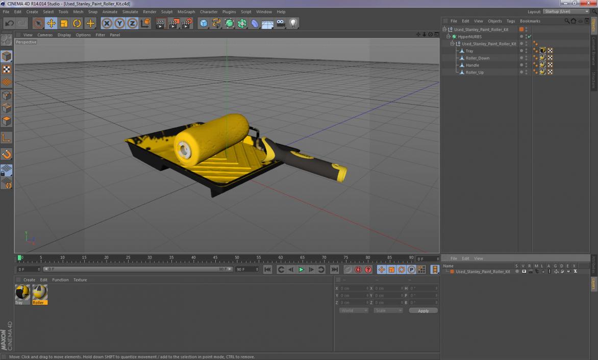 Used Stanley Paint Roller Kit 3D model