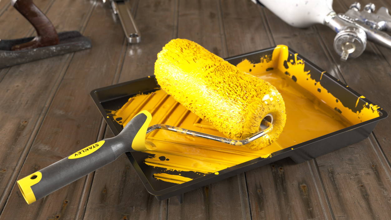 Used Stanley Paint Roller Kit 3D model