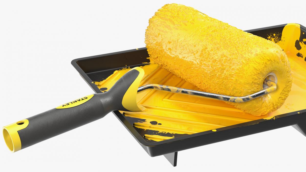 Used Stanley Paint Roller Kit 3D model