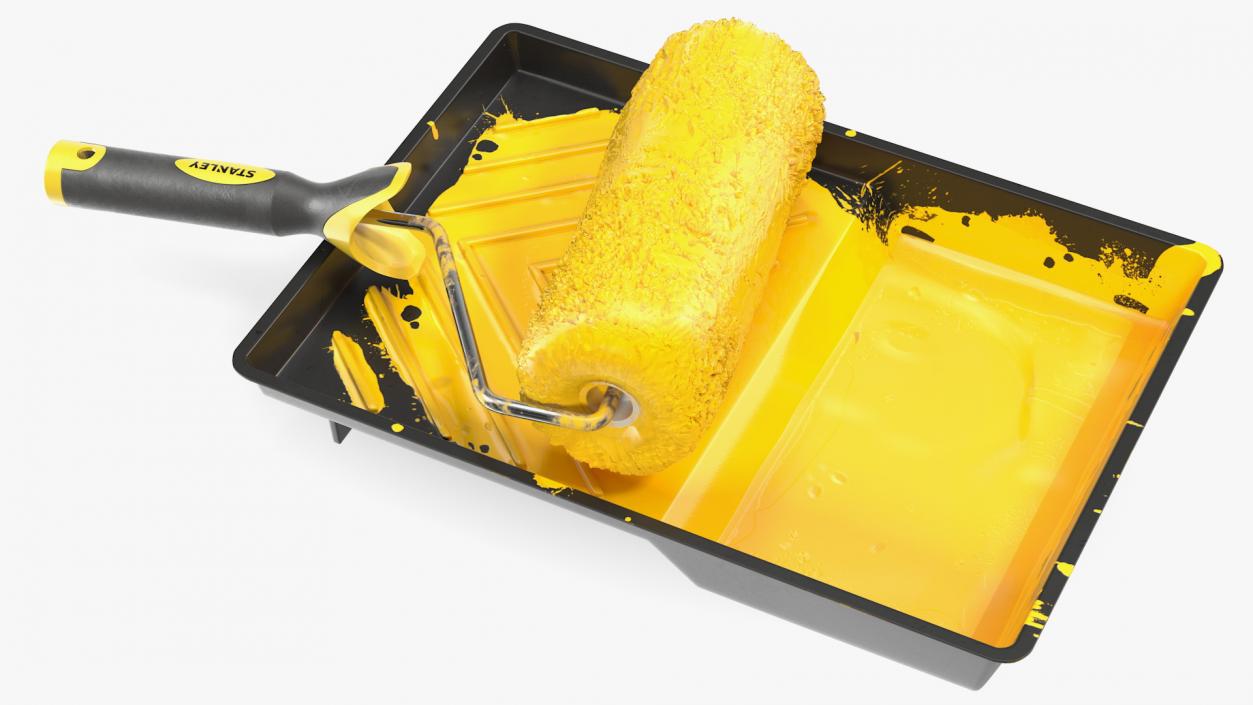 Used Stanley Paint Roller Kit 3D model