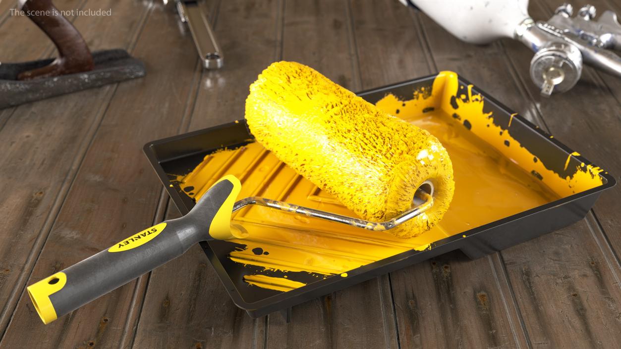 Used Stanley Paint Roller Kit 3D model