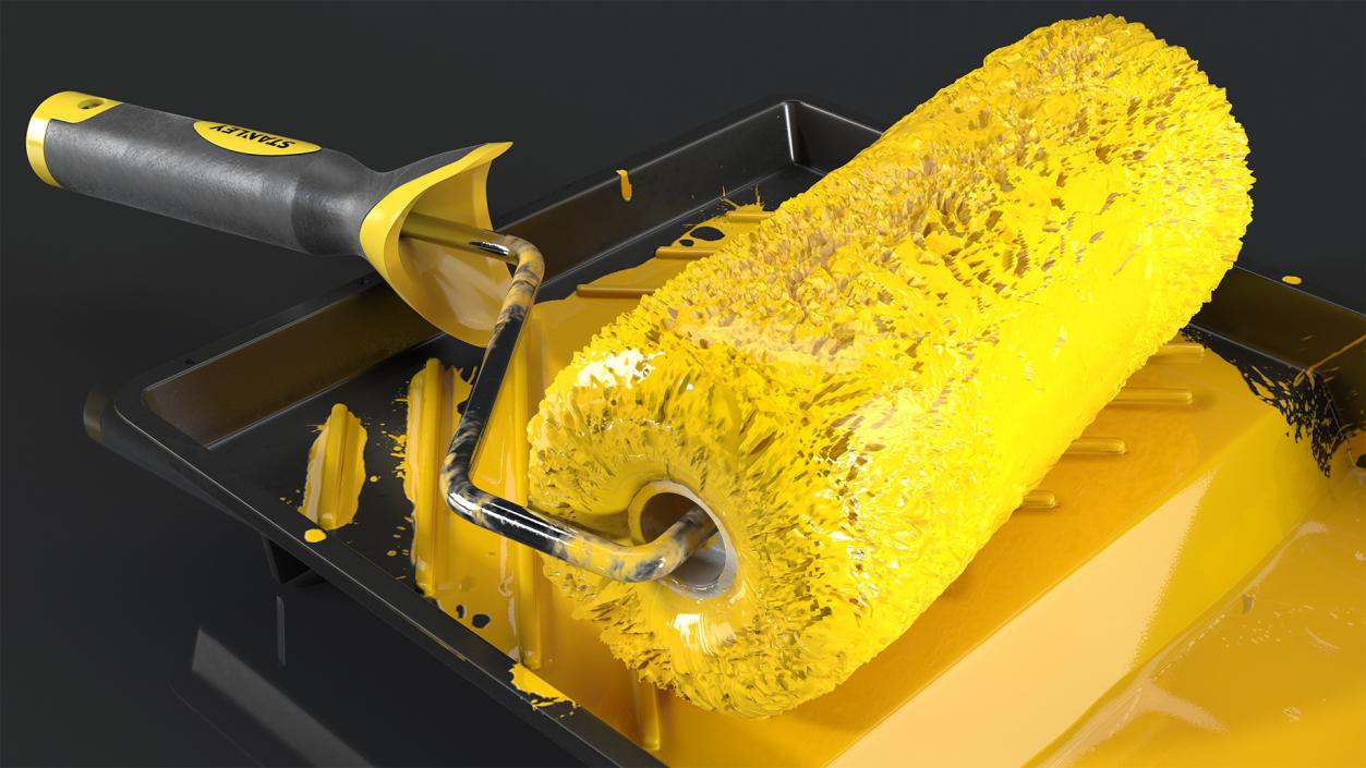 Used Stanley Paint Roller Kit 3D model