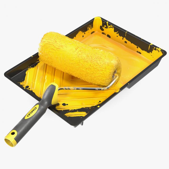 Used Stanley Paint Roller Kit 3D model