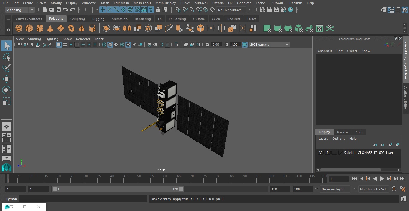 3D model Satellite GLONASS-K2