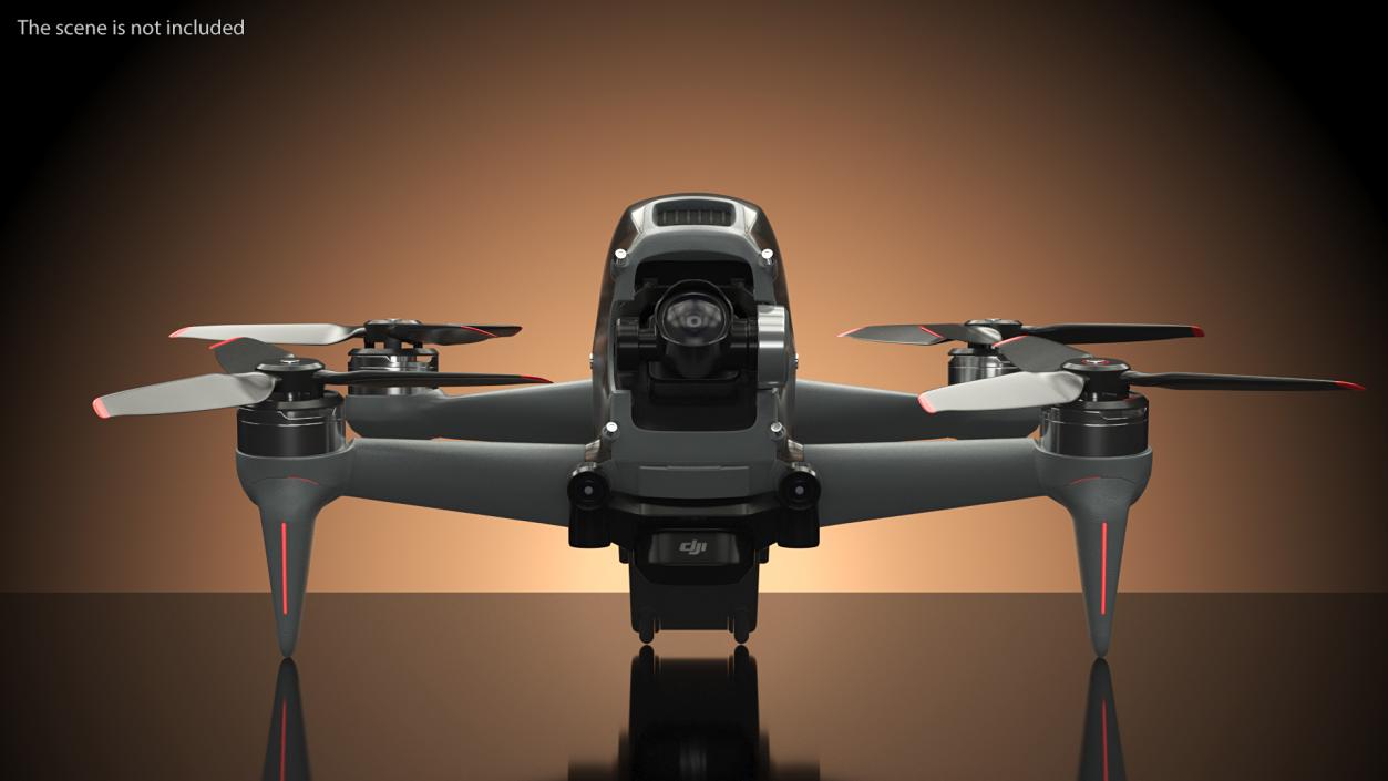 3D DJI FPV Drone model