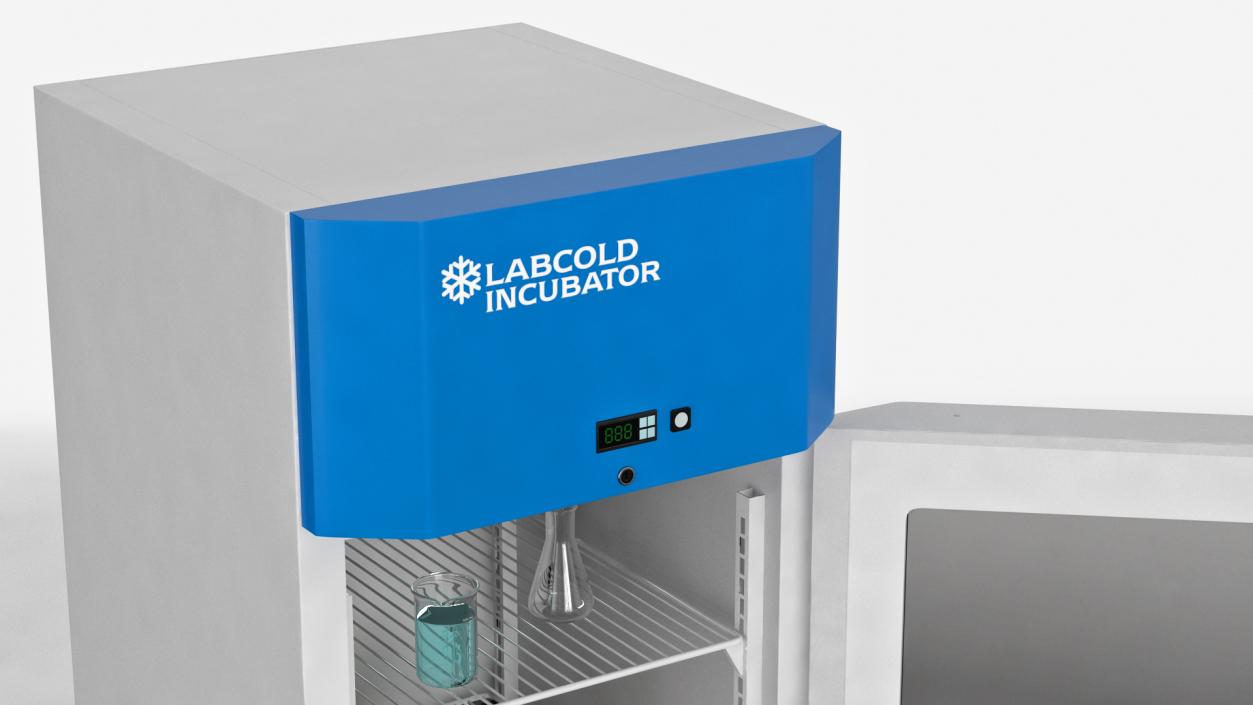 3D model Labcold Cooled Incubator 570L with Test Tubes