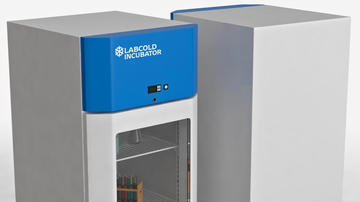 3D model Labcold Cooled Incubator 570L with Test Tubes