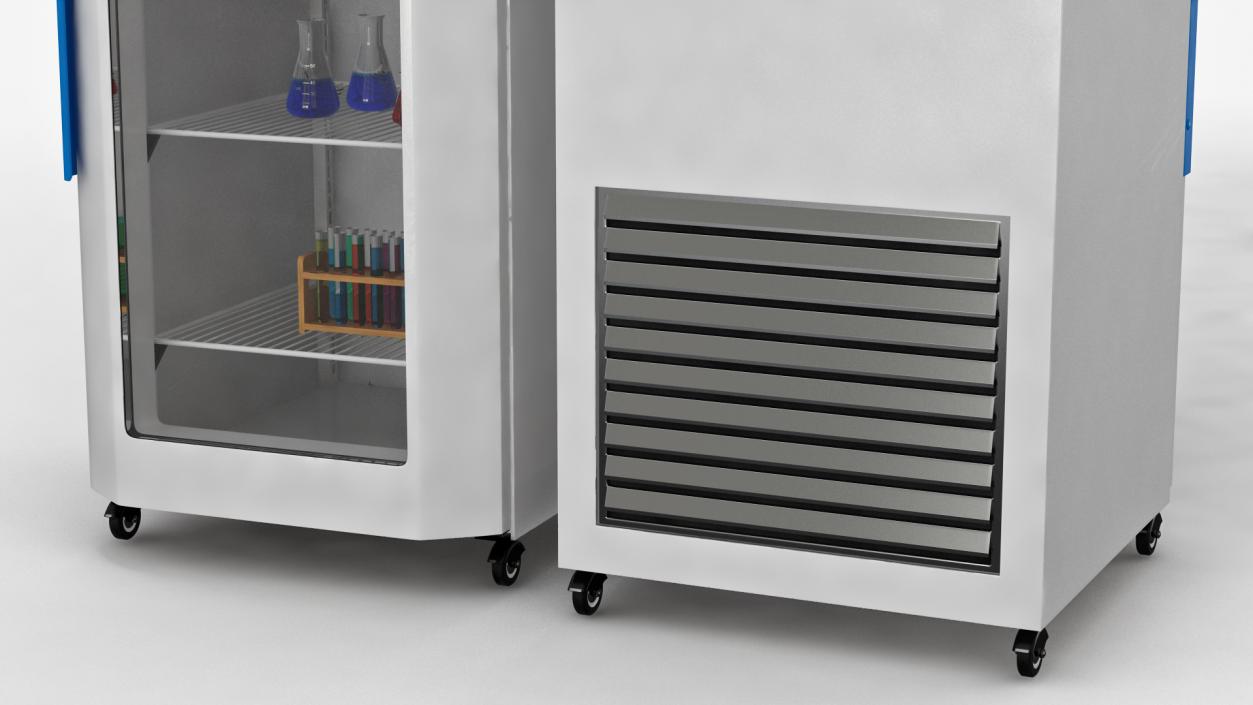 3D model Labcold Cooled Incubator 570L with Test Tubes