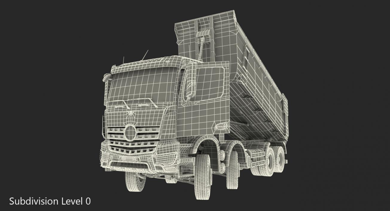 3D model Heavy Utility Dump Truck 8X8 Rigged