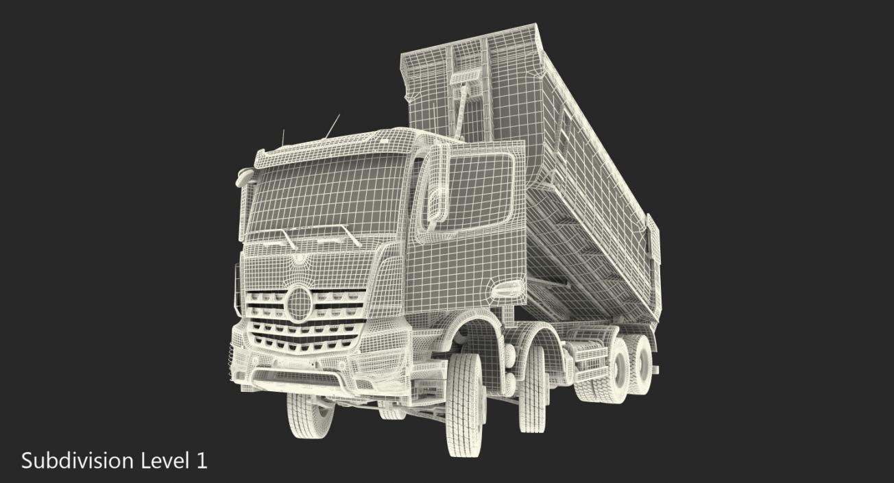 3D model Heavy Utility Dump Truck 8X8 Rigged