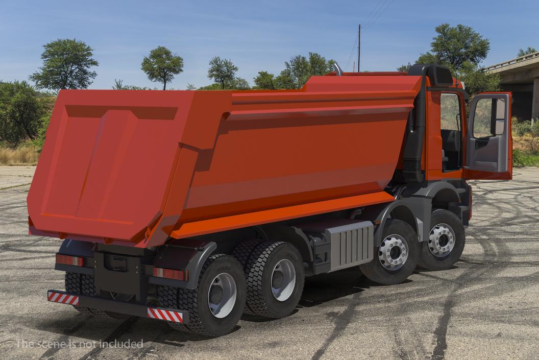 3D model Heavy Utility Dump Truck 8X8 Rigged