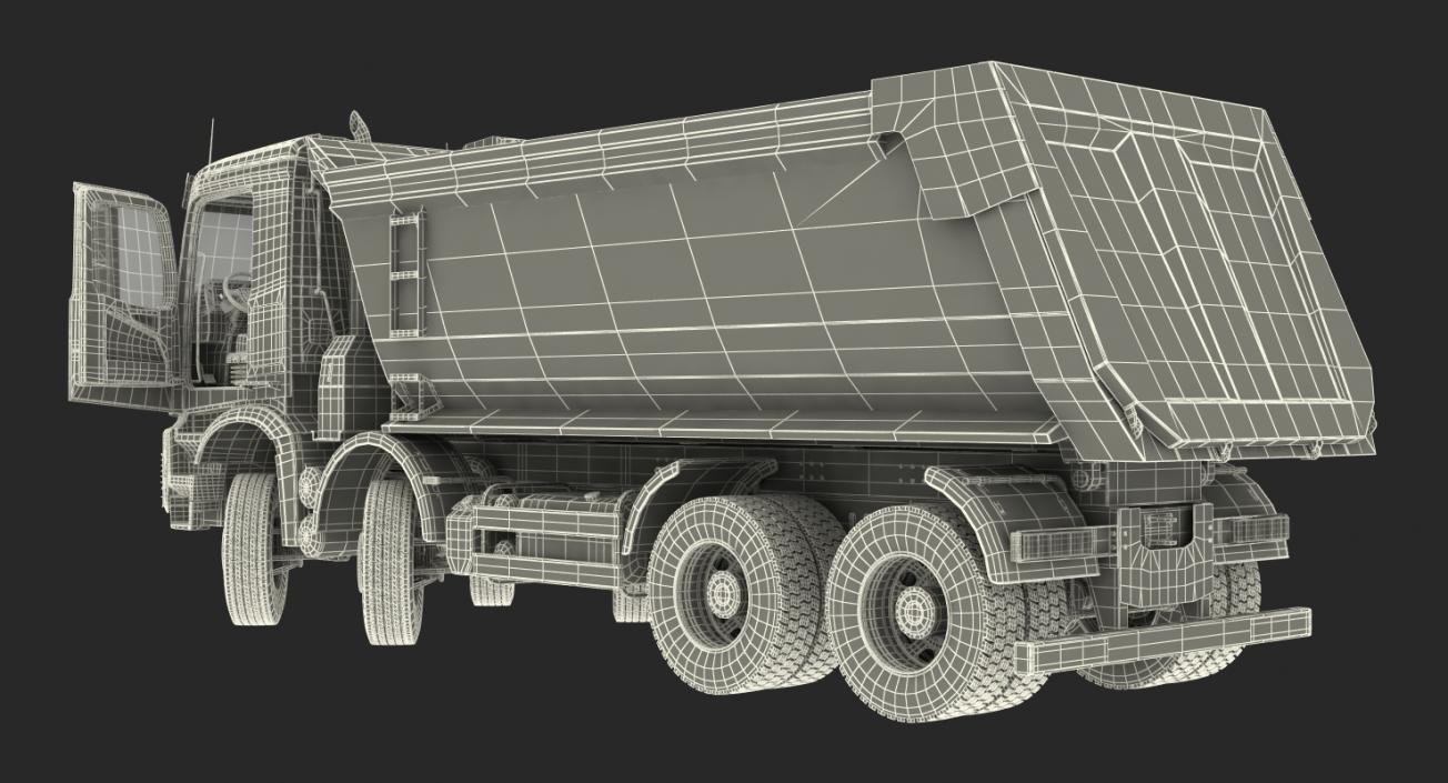 3D model Heavy Utility Dump Truck 8X8 Rigged