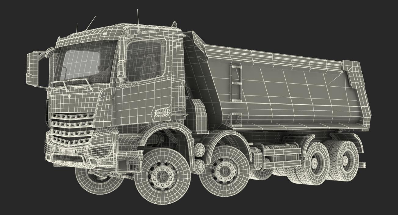 3D model Heavy Utility Dump Truck 8X8 Rigged