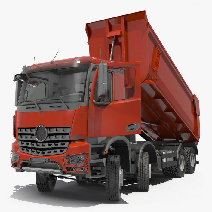 3D model Heavy Utility Dump Truck 8X8 Rigged