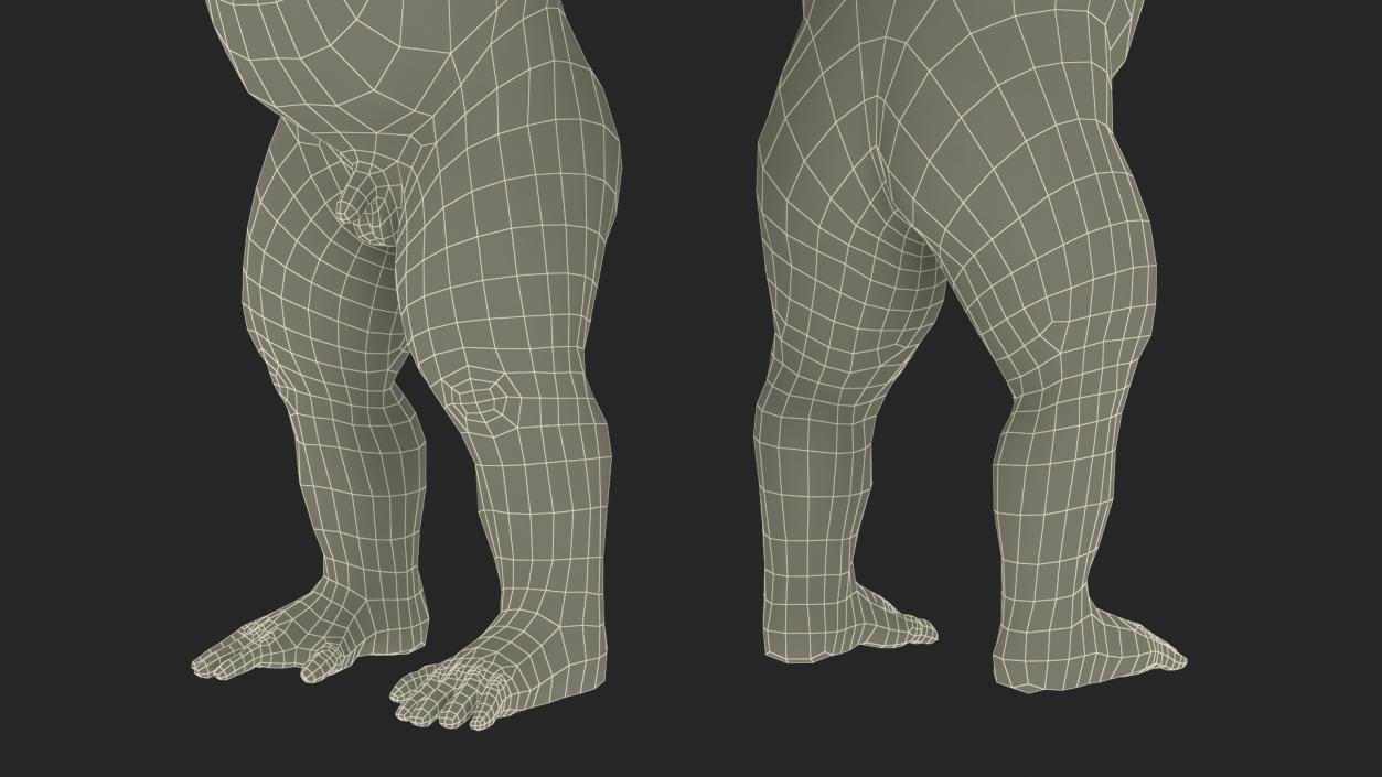 3D model Big Ape Gigantopithecus A-Pose