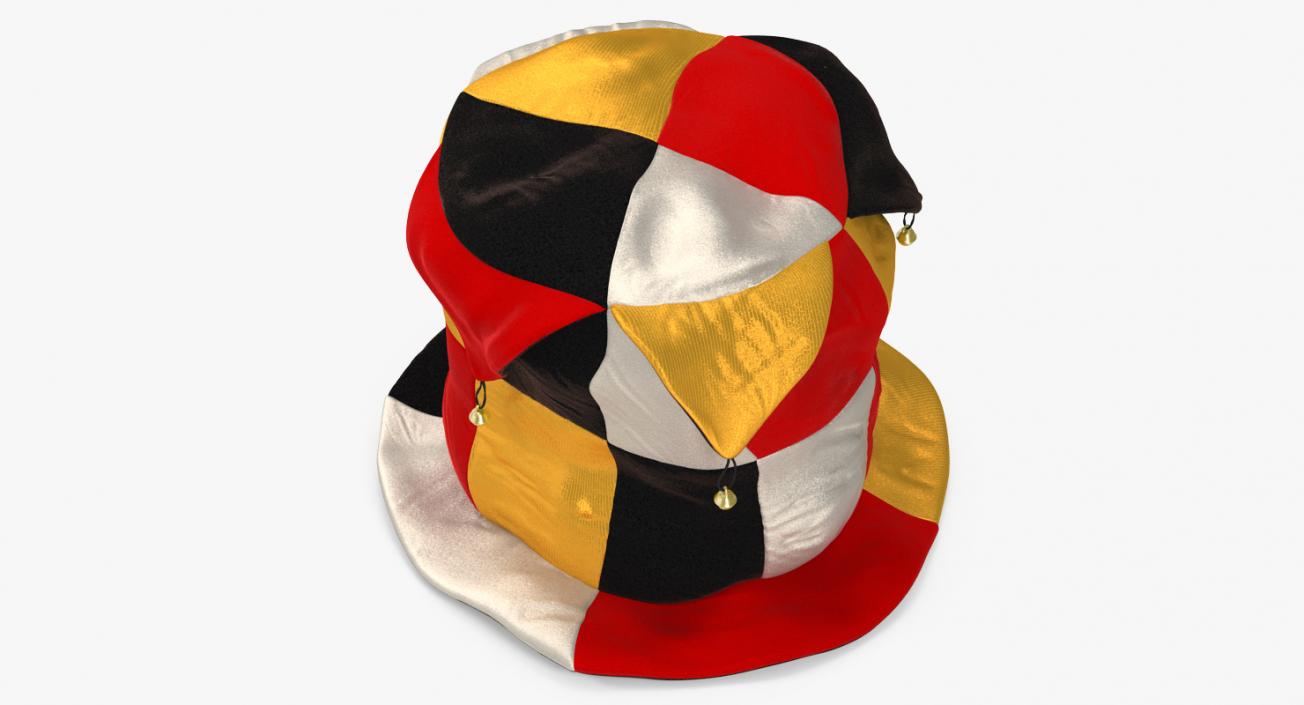 Clown Top Hat with Bells 3D model