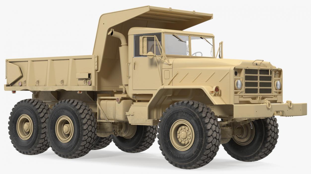 M939 Military Dump Truck Light Rigged 3D