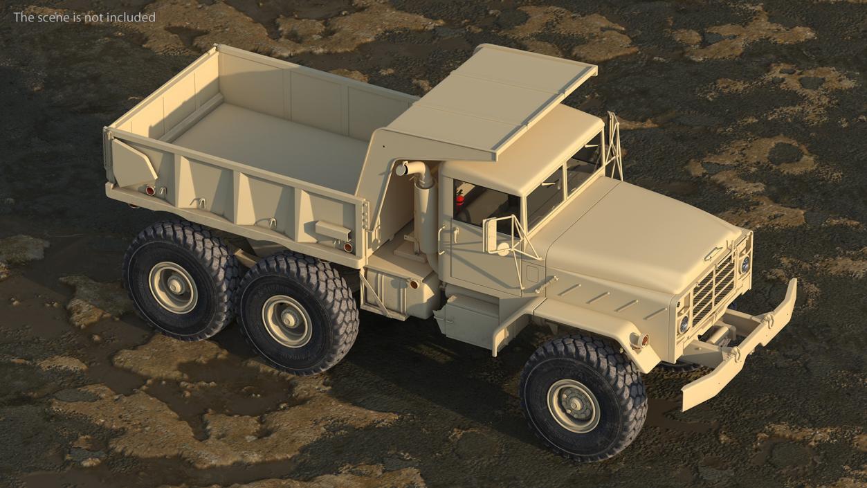 M939 Military Dump Truck Light Rigged 3D