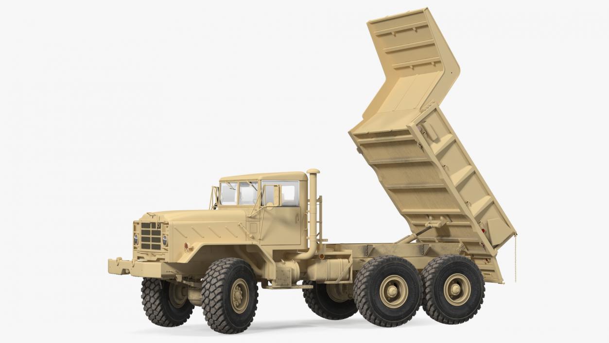 M939 Military Dump Truck Light Rigged 3D