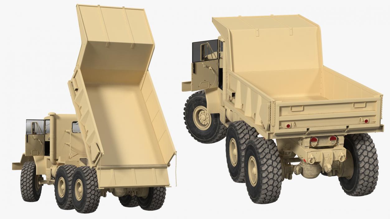 M939 Military Dump Truck Light Rigged 3D