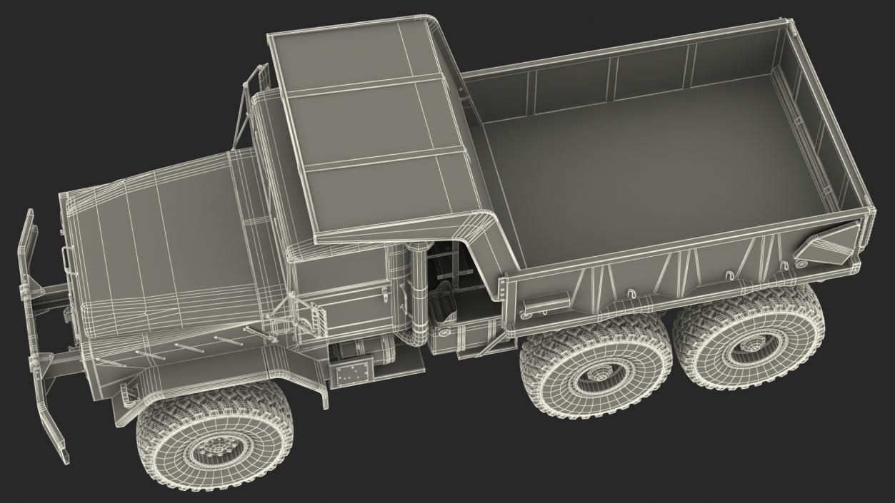 M939 Military Dump Truck Light Rigged 3D