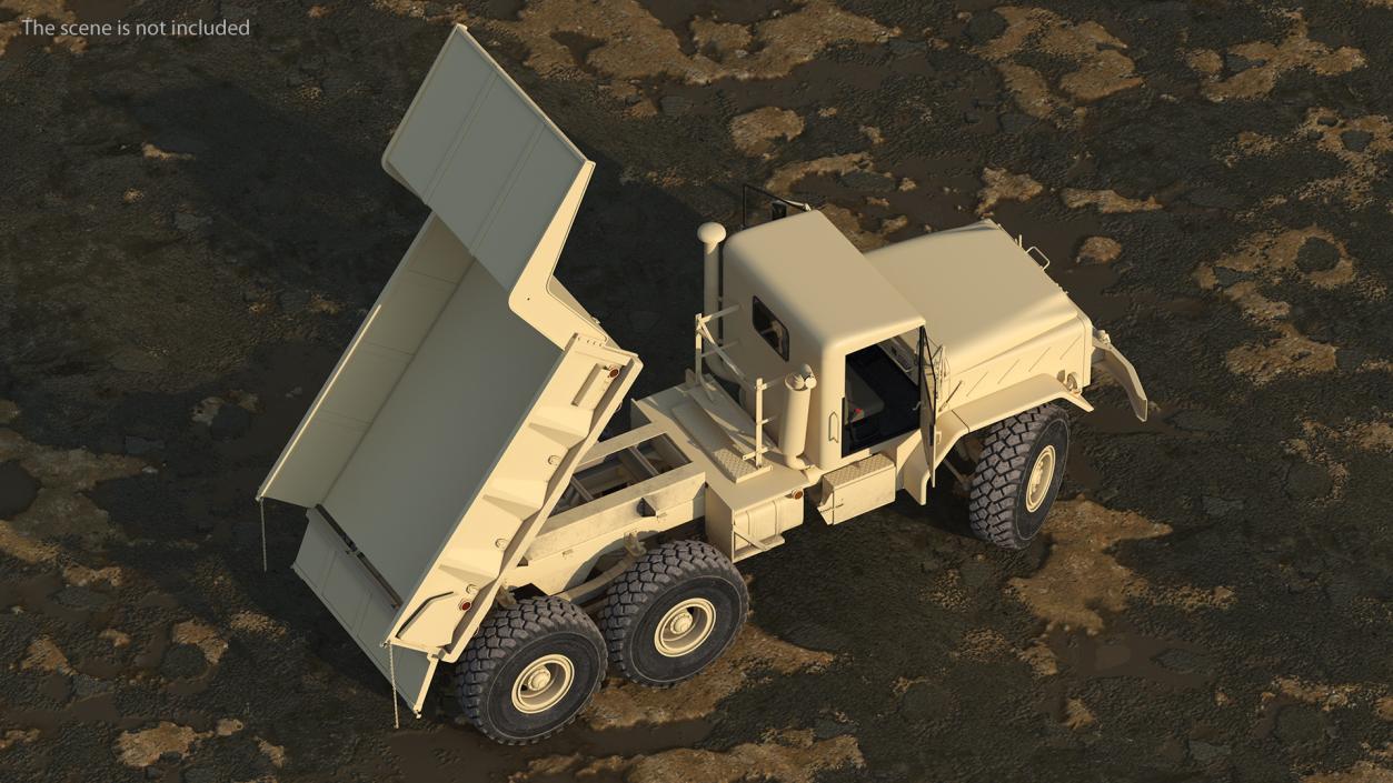 M939 Military Dump Truck Light Rigged 3D