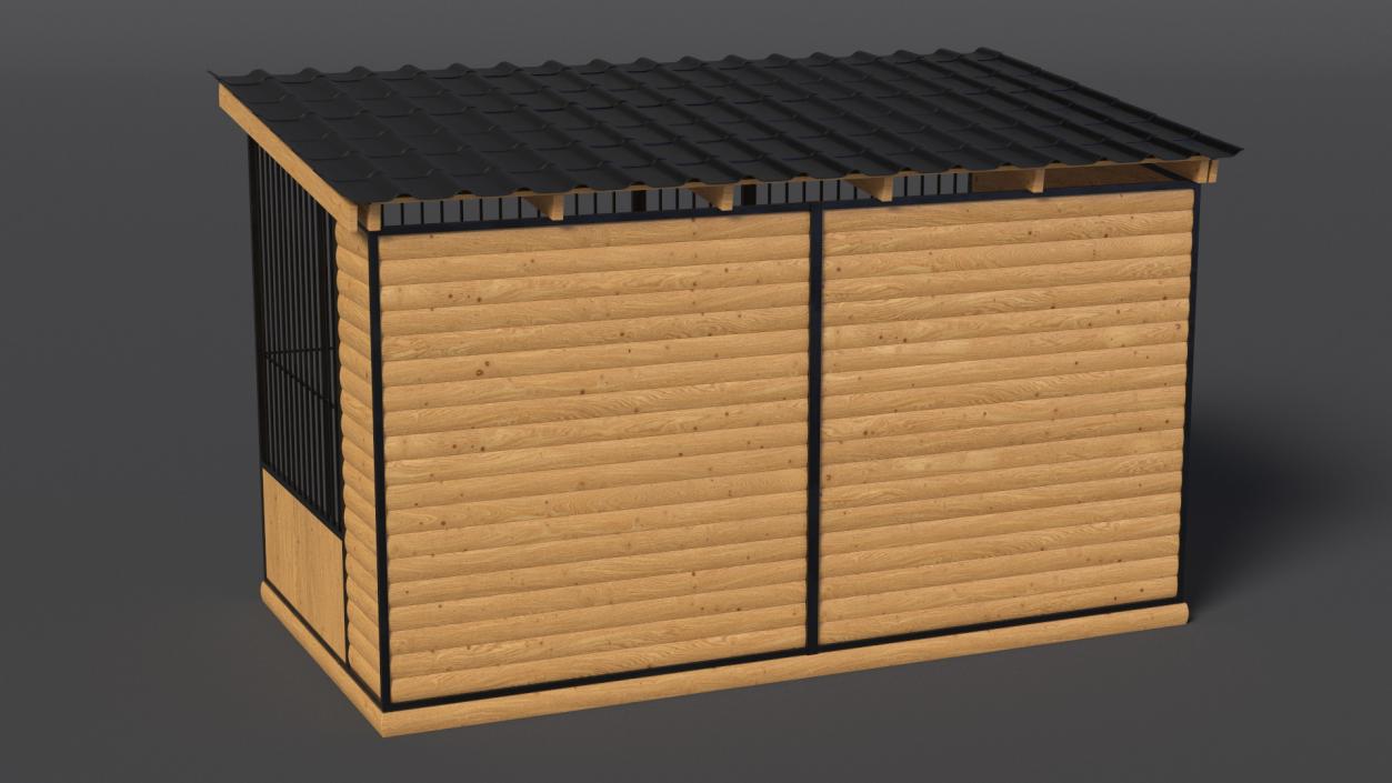 Enclosure with Dogs 3D model