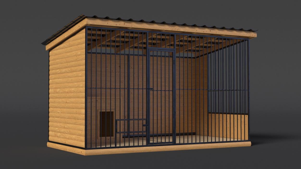 Enclosure with Dogs 3D model