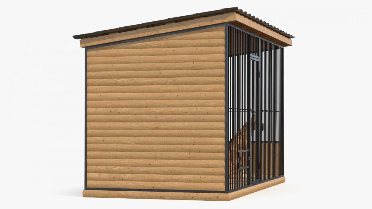 Enclosure with Dogs 3D model