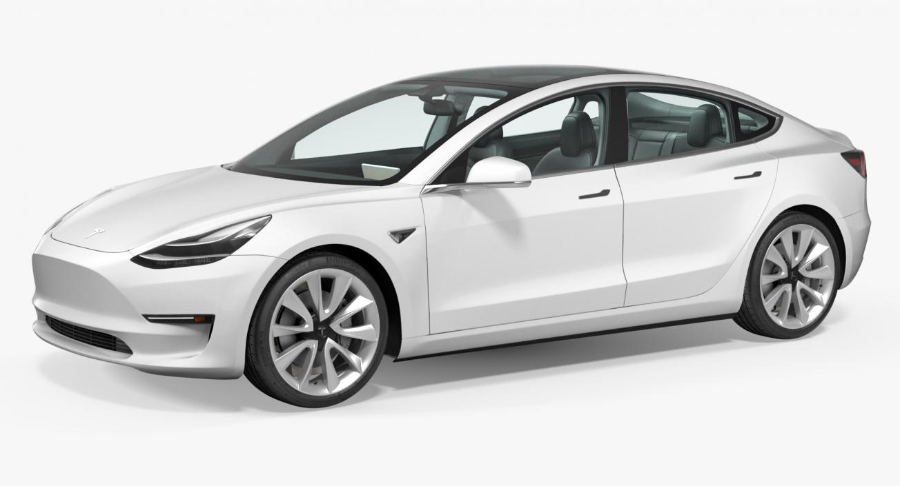 3D Tesla Model 3 model