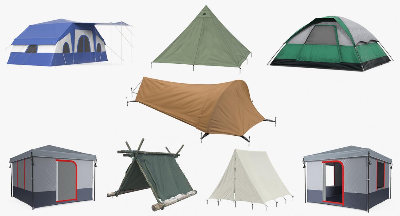 3D Camping Tents 3D Models Collection 4