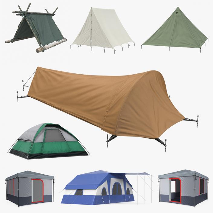 3D Camping Tents 3D Models Collection 4